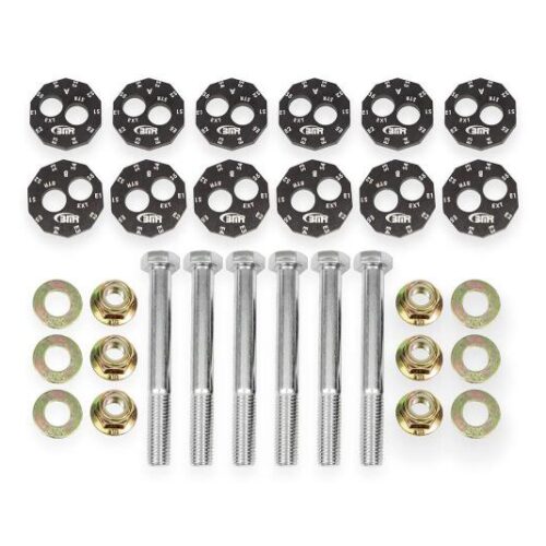 BMR 97-04 Chevrolet Corvette C5 Front & Rear Lower Control Arms Camber Bolt Kit - Black Anodized