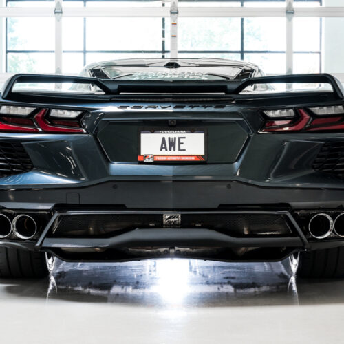 AWE Tuning Touring Edition Exhaust - Quad Chrome Silver Tips for 2020 Chevrolet Corvette (C8) - Image 3