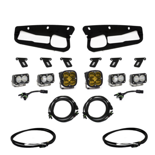 Baja Designs for 2021+ Ford Bronco Amber SAE Fog Pocket Kit w/Upfitter
