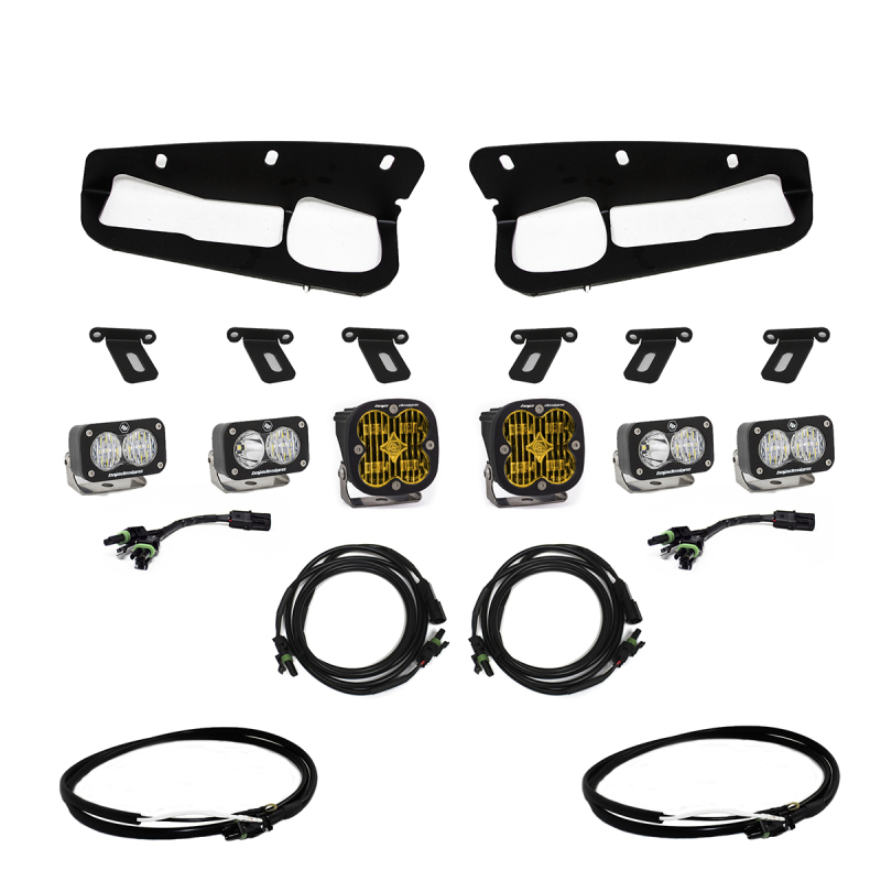 Baja Designs for 2021+ Ford Bronco Amber SAE Fog Pocket Kit w/Upfitter