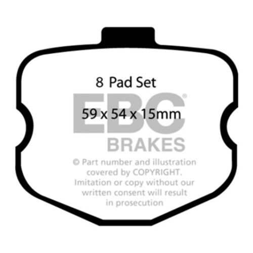 EBC Racing DP81771/2.14SR11 06-13 Chevrolet Corvette Z06 (C6 w/Multi-Pad System) SR-11 Sintered Race Rear Brake Pads - Image 3