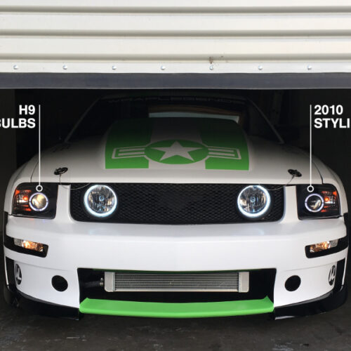 Raxiom for 2005-2009 Ford Mustang Halogen 2010 Style LED Halo Headlights-Blk Hsng(Clear Lens/Excludes GT500) - Image 9
