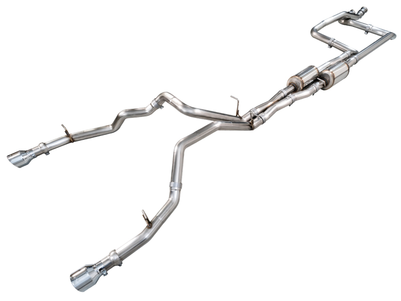 AWE Tuning Cat-Back Exhaust - Chrome Silver Tips for 2025+ RAM 1500 RHO 3.0 I6 TT 0FG Dual Rear Exit