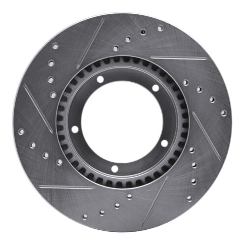 R1 Concepts for 67-88 Porsche 911 Front Right Drilled & Slotted Silver Brake Rotor - Image 5