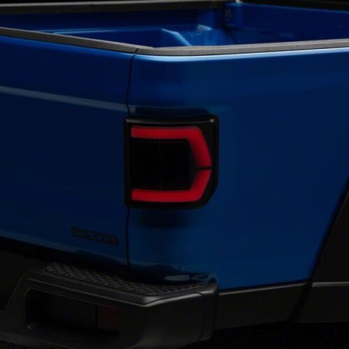 Raxiom for 2020-2026 Jeep Gladiator JT Low Profile LED Tail Lights- Black Housing- Smoked Lens