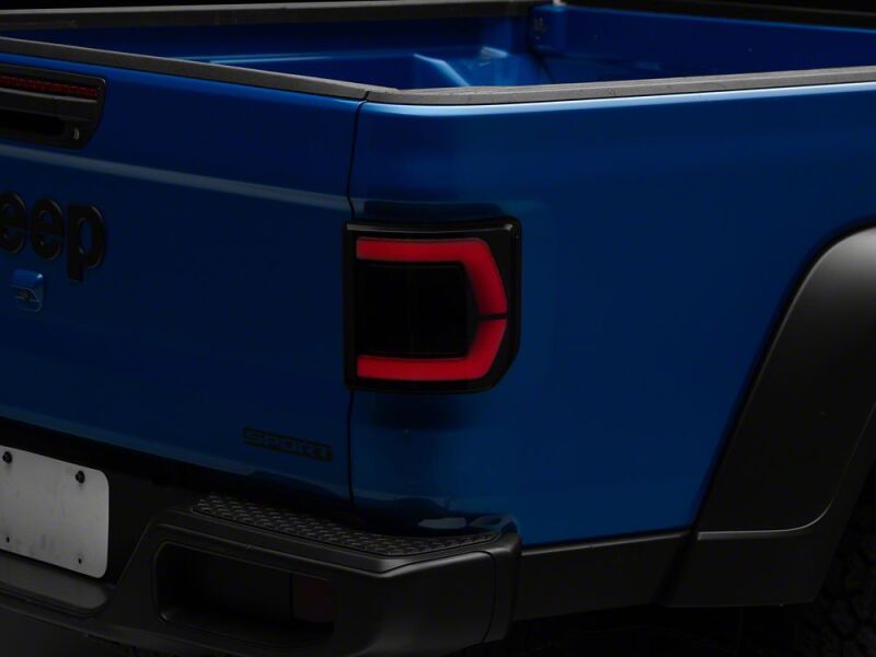 Raxiom for 2020-2026 Jeep Gladiator JT Low Profile LED Tail Lights- Black Housing- Smoked Lens