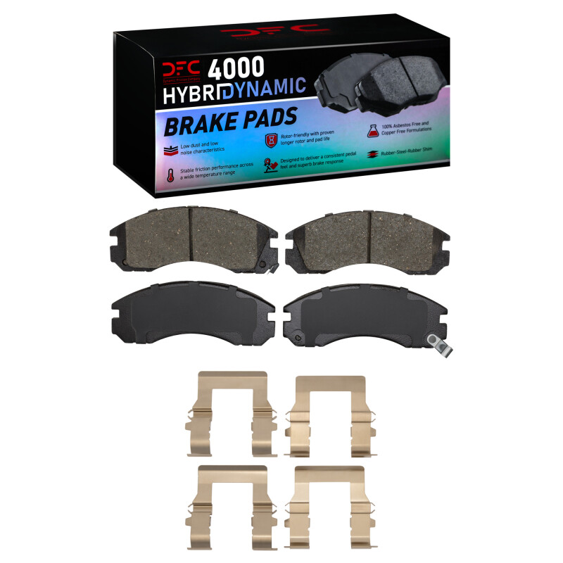 DFC 91-99 Mitsubishi 3000GT Front 4000 HybriDynamic Brake Pads and Hardware Kit