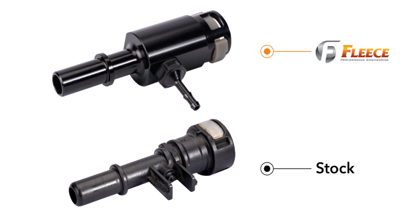 Fleece Performance 11-16 Ford F250-650 6.7L Powerstroke Injector Return Line Repair Fitting - Image 3
