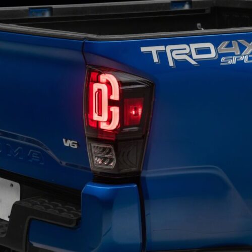 Raxiom for 2016-2023 Toyota Tacoma XW Series Sequential LED Tail Lights- Black Housing- Clear Lens