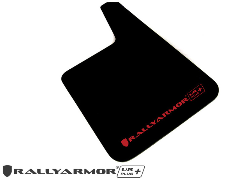 Rally Armor Universal Black UR Plus Mud Flap w/ Metallic Black Logo - Pair - Image 3