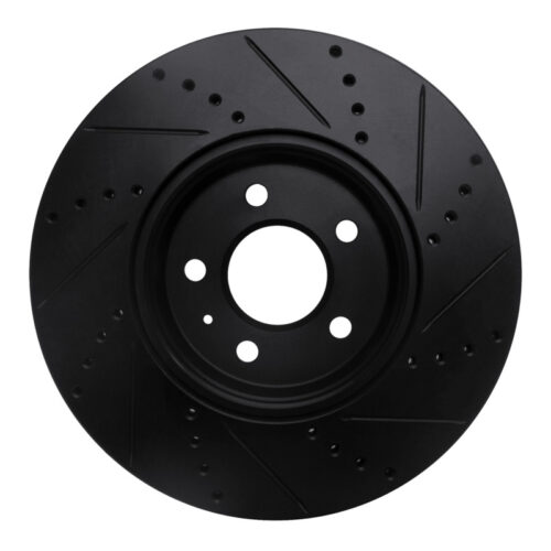 R1 Concepts for 08-25 Audi A4 (Mexico) Front Left Drilled & Slotted Black Brake Rotor - Image 5