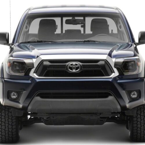 Raxiom for 2012-2015 Toyota Tacoma Axial Series Switchback Projector Headlights- Black Housing- Clear Lens
