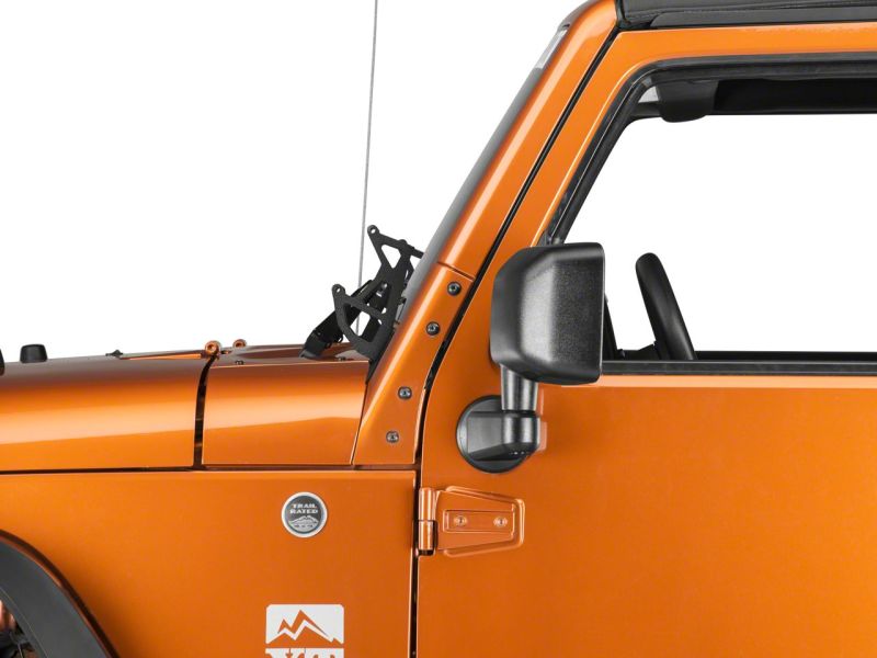 Raxiom for 2007-2018 Jeep Wrangler JK Windshield Mounted Dual Light Brackets - Image 5