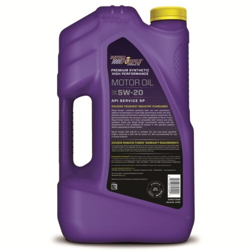 Alternative view of Royal Purple Premium Synthetic High Performance Multi-Grade 5W20 Motor Oil - 5 Quart