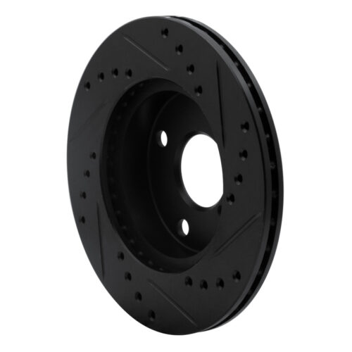 R1 Concepts for 90-93 Mazda Miata Front Left Drilled & Slotted Black Brake Rotor - Image 4