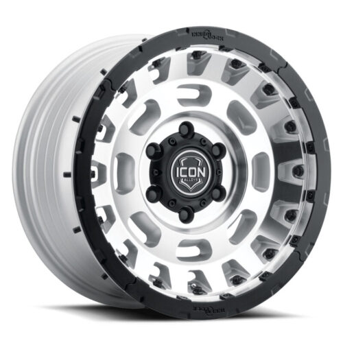 ICON Hammer Pro 17x8.5 / 5x5 / -6mm / 4.5in BS - Silver Machined - Image 2