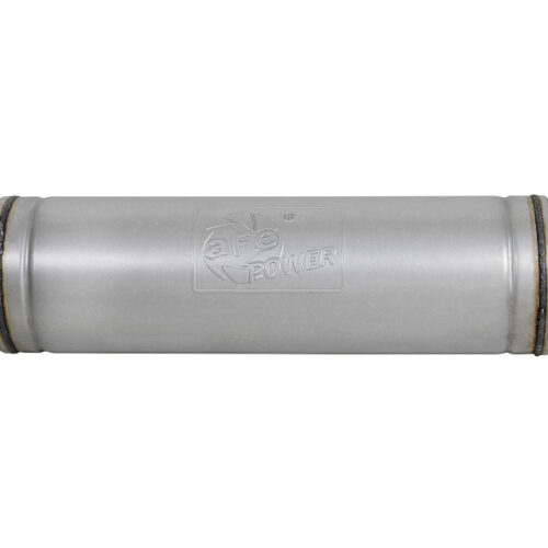 aFe Power ATLAS Aluminized Steel Muffler 5in Center/Center 24in L x 7in Diameter - Round Body - Image 3