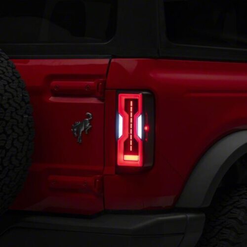 Raxiom for 2021-2026 Ford Bronco Axial Series LED Tail Lights- Black Housing- Smoked Lens - Image 2