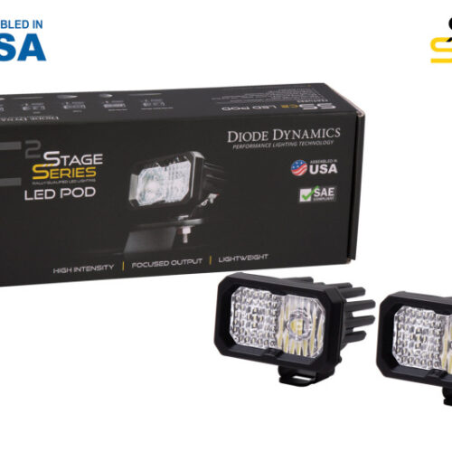 Diode Dynamics Stage Series 2 In LED Pod Pro - White Fog Standard ABL (Pair) - Image 2