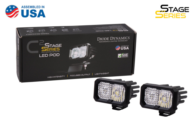 Diode Dynamics Stage Series 2 In LED Pod Pro - White Fog Standard ABL (Pair) - Image 2