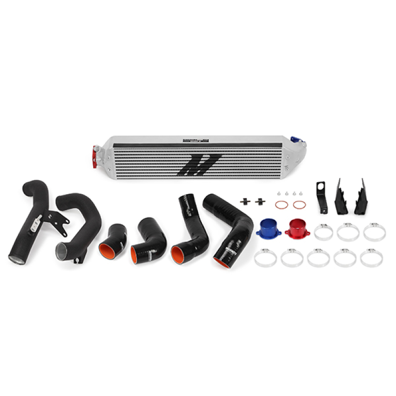 Mishimoto Intercooler Kit w/Black Pipes for 2016+ Honda Civic 1.5T / 2017+ Honda Civic Si Silver