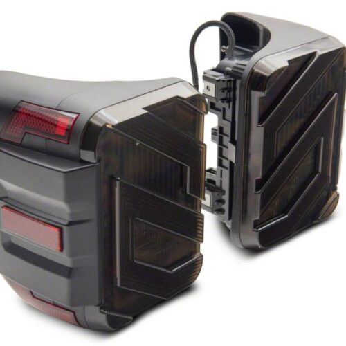 Alternative view of Raxiom for 2020-2023 Jeep Gladiator JT Axial Series LED Tail Lights- Black Housing (Smoked Lens)