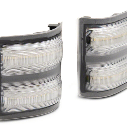 Raxiom for 2011-2016 Ford F-250/F-350 Super Duty Axial Series LED Switchback Side Mirror Marker Lamps- Clear