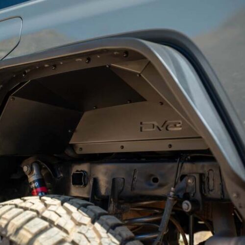 DV8 Offroad 20-24 Jeep Gladiator JT Rear Inner Fender Liners - Satin Black - Image 6