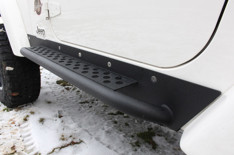 Fishbone Offroad FB23028 97-06 Jeep Wrangler TJ Steel Rock Slider - Black Textured Powdercoat - Image 2