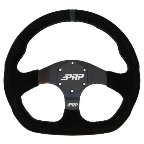 PRP Comp-R D-Shape Suede Steering Wheel - Blue