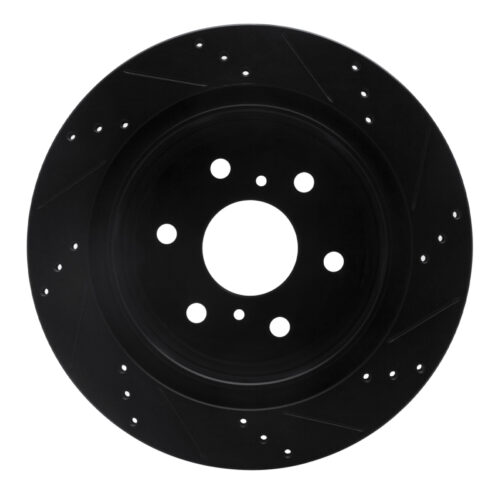 DFC 07-20 Cadillac Escalade ESV Rear Left Drilled & Slotted Black Brake Rotor - Image 5