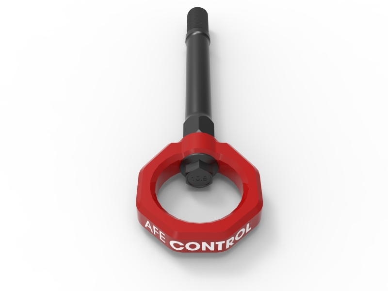 aFe Power CONTROL Front Tow Hook Red - Image 4