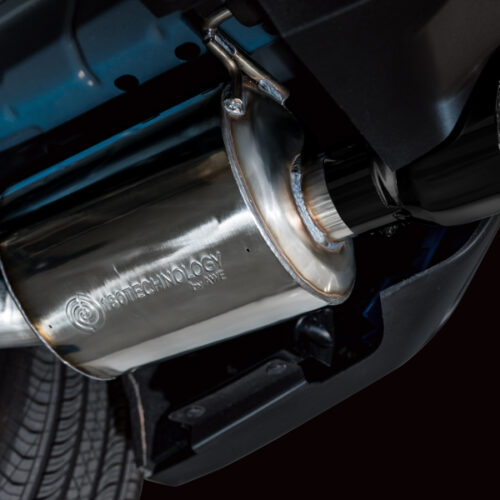 Alternative view of AWE Tuning Exhaust w/ Dual Diamond Black Tips for 2024 Ford Mustang GT Fastback S650 RWD Touring Catback
