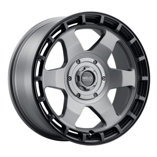 Weld Off-Road Ridge 17x9 - 5x114.3 / 5x127 BP - ET-12 - 78.1mm CB Satin Gunmetal Wheel (Black Ring)