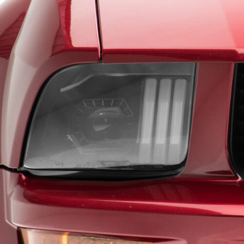 Raxiom for 2005-2009 Ford Mustang w/ Halogen Projector Headlights- Black Housing (Clear Lens) (No GT500 ) - Image 9