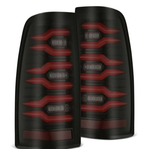 AlphaRex 99-06 Chevrolet Silverado/99-06 GMC Sierra LUXX-Series LED Tail Lights - Black/Red