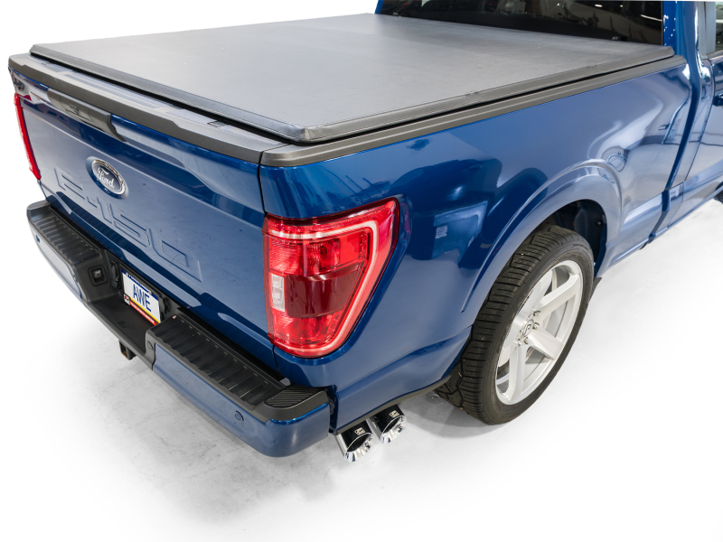 AWE Tuning Cat-Back Exhaust - 4.5in Dual Side Exit Chrome Tips for 21-25 Ford F150 (14th Gen Reg Cab) - Image 6