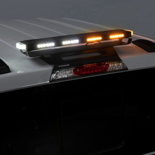 Putco 24In Universal 24In Tri Color Hornet Light (Amber/Blue/White) - LED Stealth Rooftop Strobe Bar - Image 3