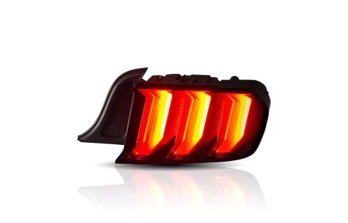 Raxiom 15-23 Ford Mustang Euro Style LED Tail Lights- Gloss Black Housing- Red Lens