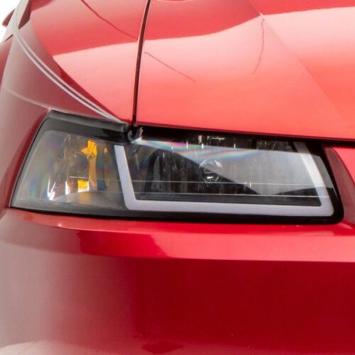 Raxiom for 1999-2004 Ford Mustang Axial Series Headlights w/ Sequential LED Bar- Black Housing (Clear Lens) - Image 7