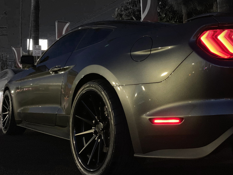 Raxiom for 2015-2022 Ford Mustang Axial Series LED Side Marker Lights Rear (Smoked) - Image 8