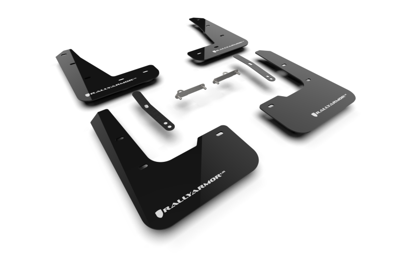 Rally Armor 24-26 Hyundai Elantra N/N Line Black Mud Flap w/White Logo