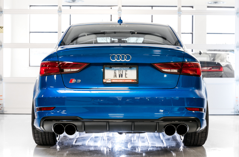 AWE Tuning Track Edition Exhaust w/Chrome Silver Tips 102mm for Audi 8V S3 - Image 5