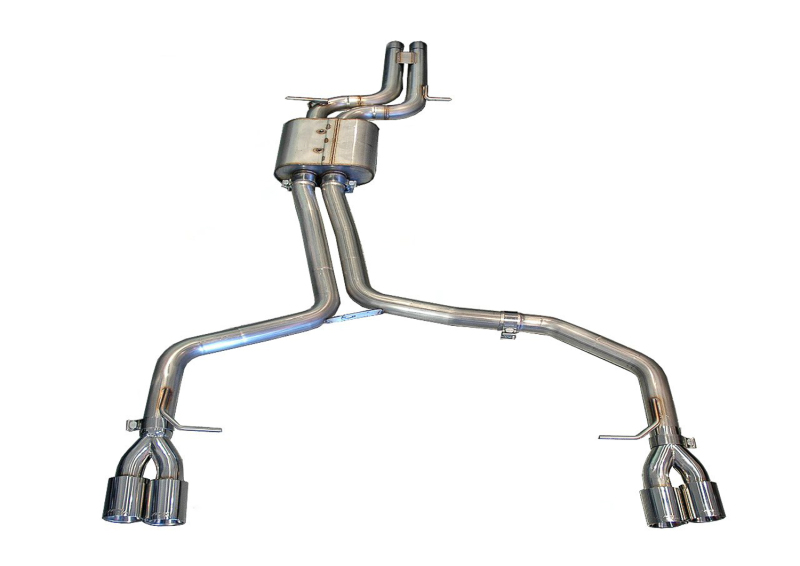 AWE Tuning Track Edition Exhaust - Chrome Silver Tips (90mm) for Audi B8 / B8.5 S4 3.0T
