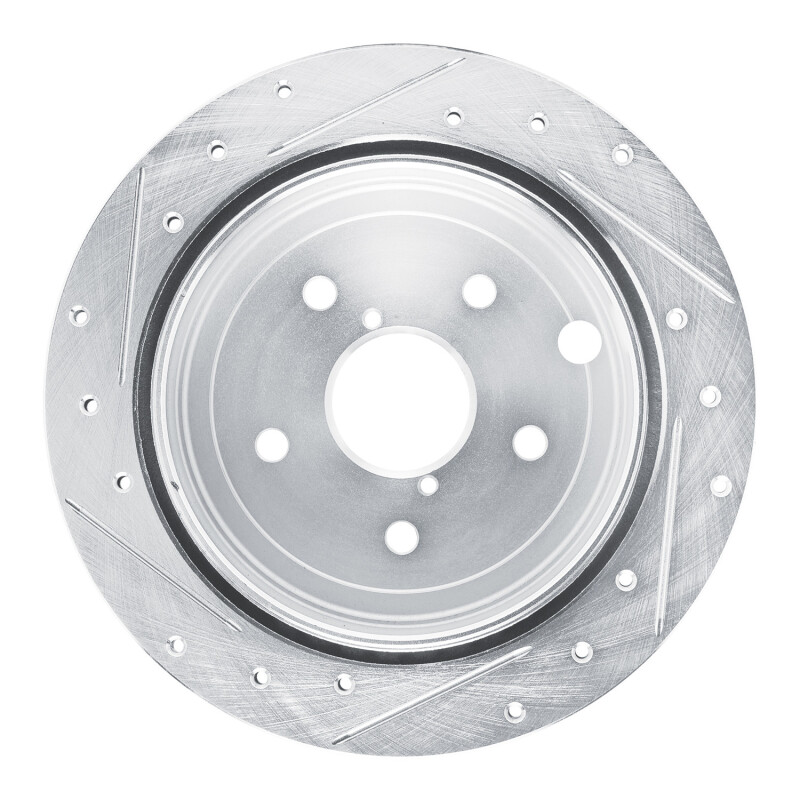 R1 Concepts for 22-25 Subaru WRX Rear Right Drilled & Slotted Silver Brake Rotor - Image 5