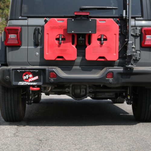 aFe Power MACH Force-Xp Axle-Back Exhaust System w/No Tip 18-20 Jeep Wrangler L4-2.0T / V6-3.6L - Image 4