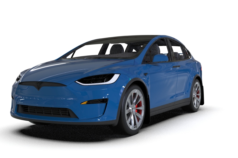 Rally Armor 22-26 Tesla Model X Black UR Mud Flap - Metallic Black Logo - Image 3