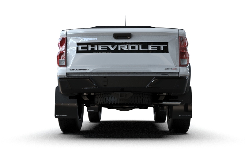 Rally Armor 23-26 Chevy Colorado ZR2 & Z71 Black Mud Flap - White Logo - Image 2