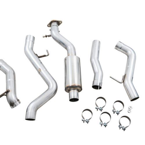 AWE Tuning Exhaust w/Diamond Black Tip & Bash Guard for 2021+ Ford Bronco 0FG Single Rear Exit - Image 6