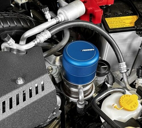 PERRIN 15-26 Subaru WRX & 13-26 BRZ/FR-S/86/GR86 Oil Filter Cover - Blue - Image 3